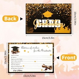 BOXOB 32-Piece Graduation Advice Card Set, Passed Card, Double Printed Graduation Announcements, Party Gifts, Games Gifts, Suggestions and Wishes, Card Advice for the Graduate