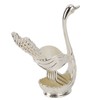 Swan Base Holder Forks Set Aluminum Silver Fashion Rustproof Decorative