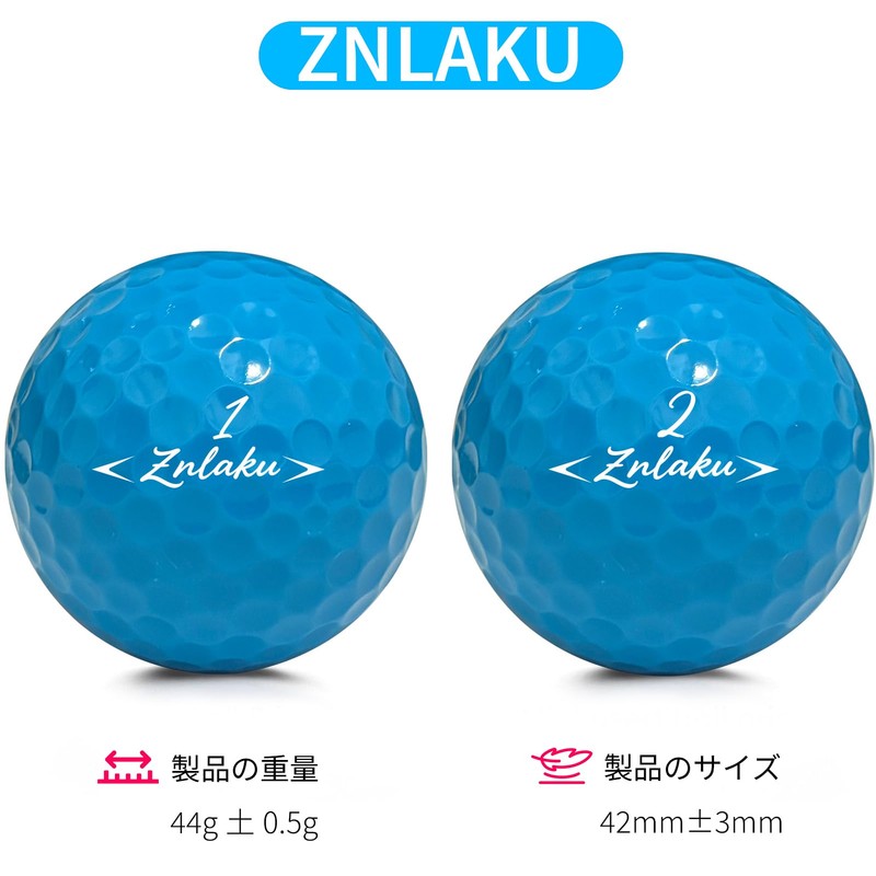 ZNLAKU Golf Balls High Visibility Color Golf Ball 2-Piece Construction