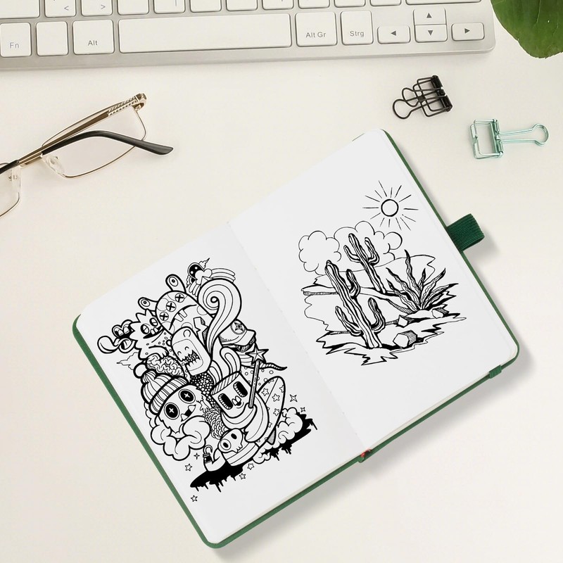 HOMEMARS Notebook A6, pack of 3, notebook A6 blank, 14.4