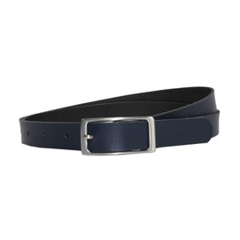 Vascavi leather belt 100% genuine leather, 2 cm wide and approx. 0.25 cm thick, belt, made in Germany, suit belt, hip belt. - dark blue