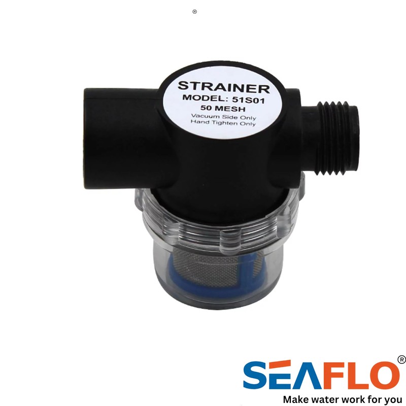 SEA FLO 51S01 Strainer - 1/2" NPSM Inlet/Outlet (Pack of