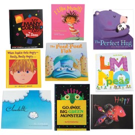Constructive Playthings BOK-110 Feelings and Emotions Storybooks, Hardcover, Grade: Kindergarten to 1, Set of 8
