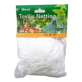 Trellis Netting5 x 15FT, 5 x 30FT,Polyester Plant Trellis Netting, Square Mesh Net for Climbing Plant, Fruits, Vegetables, Vines, Planting Auxiliary Mesh Net (5 * 15ft)