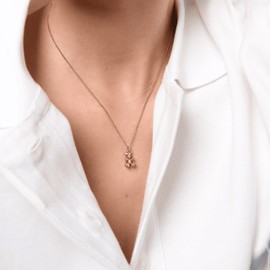 Hey Harper Gold Teddy Bear Pendant For Women Trendy - Bear with Me Necklace 14K Golden PVD Coating Waterproof & Sweatproof Non Tarnish Jewelry Chain Necklaces