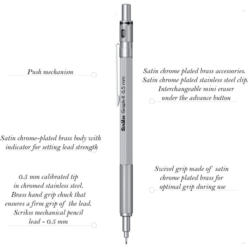 SCRIKSS - Mechanical Pencil - Graph-X + Scrikss Tube 2B