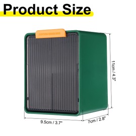 sourcing map 2 Pcs Cotton Ball Holder Canisters for Cotton Swabs, Wall Mounted Bathroom Storage Box with 2 Compartments, No Drill Dispenser for Cotton Swabs, Balls, White/Green and Grey