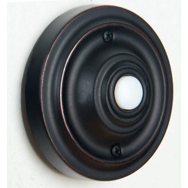 Craftmade PB3039-OBG Designer Surface Mount Lighted Doorbell LED Push Button, Oiled Bronze Gilded (2.9"Dia)