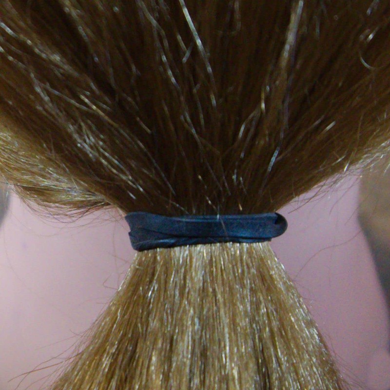 60 Count Giant Rubber Band Ponytail Holders (Black)