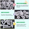 Keadic 360Pcs M5 White Nylon Plastic Pan Round Head Screws,