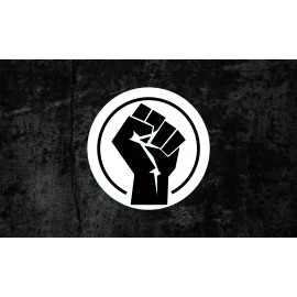 Revolt Raised Fist Resist Vinyl Decal Sticker  - Glossy Red