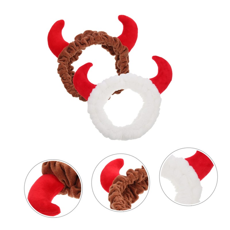 SAFIGLE 2Pcs Reusable Makeup Headband Elastic Spa Hairbands with Charming