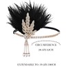 Gortin 1920's Flapper Feather Headband Art Deco Great Gatsby Headpiece