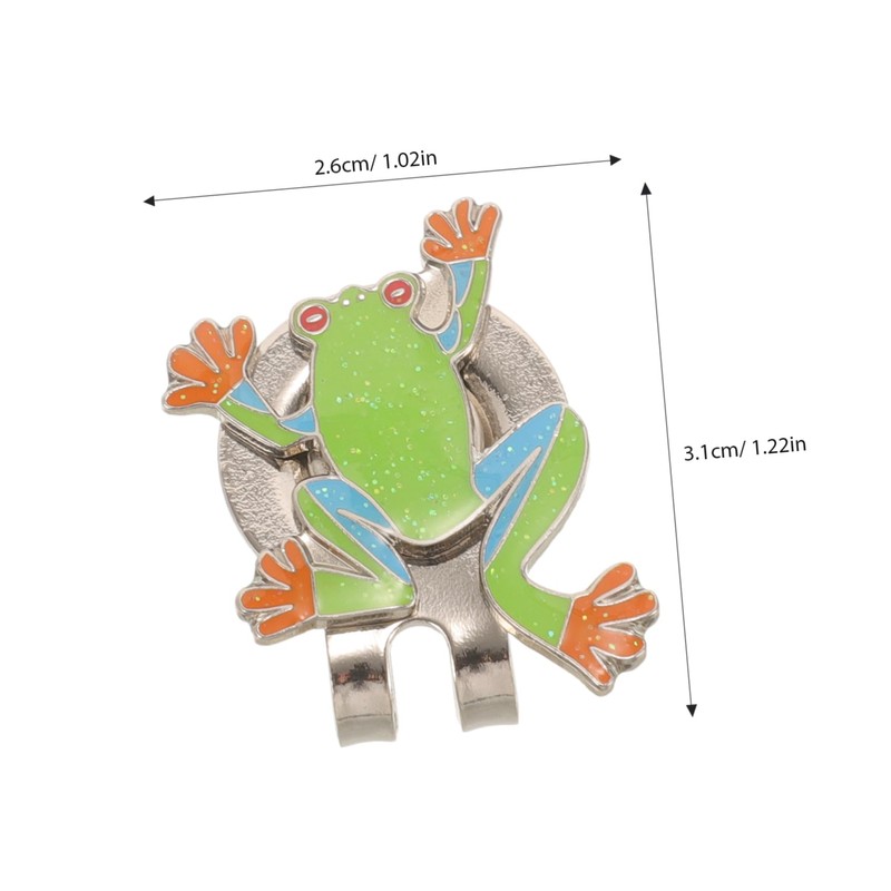 KOMBIUDA Frog Shape Golf Hat Clip Durable Decorative Marker for