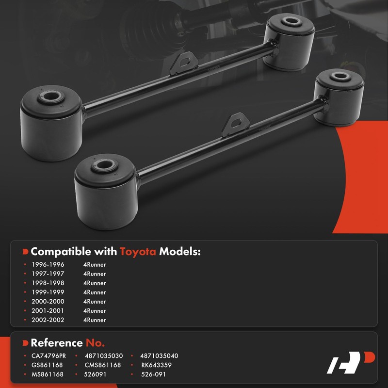 A-Premium 2 x Rear Upper Suspension Trailing Arm, with Bushing,