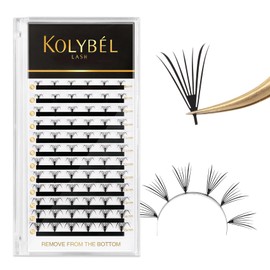 Premade Spire Eyelash Extension Anime Anime Butterfly Lash Fans D Curl Wispy Natural Lash Extensions 0.07mm Black Individual Lashes Feather Shape Butterfly Lashes Extension(0.07-D-8-15mm Mix)