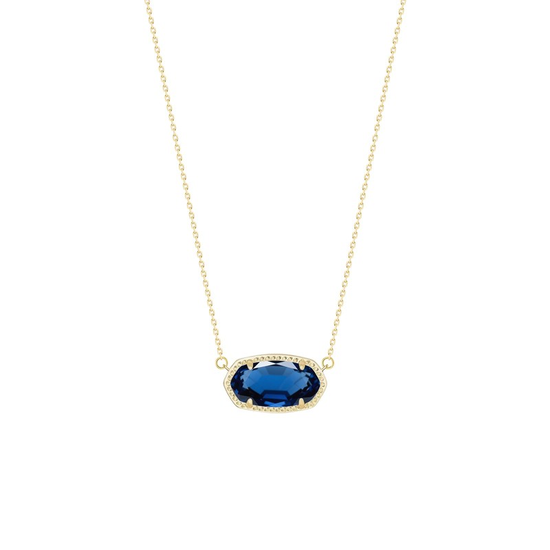 Gold Necklace for Women, 18K Gold Plated Birthstone Necklace with