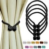 Yazikisa Black Magnetic Curtain Tiebacks 4 Pack Curtains Tie Backs