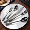 Hammered Black Stainless Steel 20-Piece Flatware Set