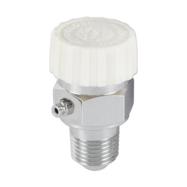 HYDRO MASTER 1/8" Automatic Air Vent for Hot Water Heating System, Metal and Plastic, Chrome Plated