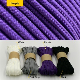 EdcX 2 mm Nylon Paracord 275 (15, 30, 50 and 100 m)– 100% Nylon rope, 3-Strand cord, Nylon cord 2 mm in Many Colours (Purple, 50 m)