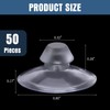 Romooa 50 Pack 20mm Mini Clear Suction Cups for Glass