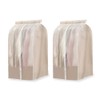 2 Pack Hanging Garment Bags for Closet Storage, 35" Garment