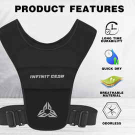 INFINIT Running Vest Women & Men, Light Weight & Adjustable Running Phone holder, Running Hydration Vest for Runners with Breathable Mesh Material & Waterproof Pocket.