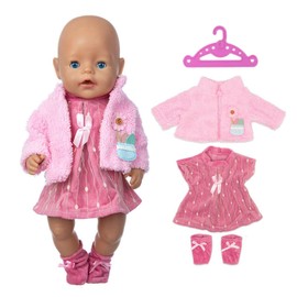 1 Set Of Doll Clothes, Pink Lamb Pen, 1 Clothes Hanger, Doll Clothes, Doll Accessories, 30Cm Doll Clothes