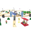 Wooden Train Set Accessories Wood Railway Bridge for Railroad Tracks,