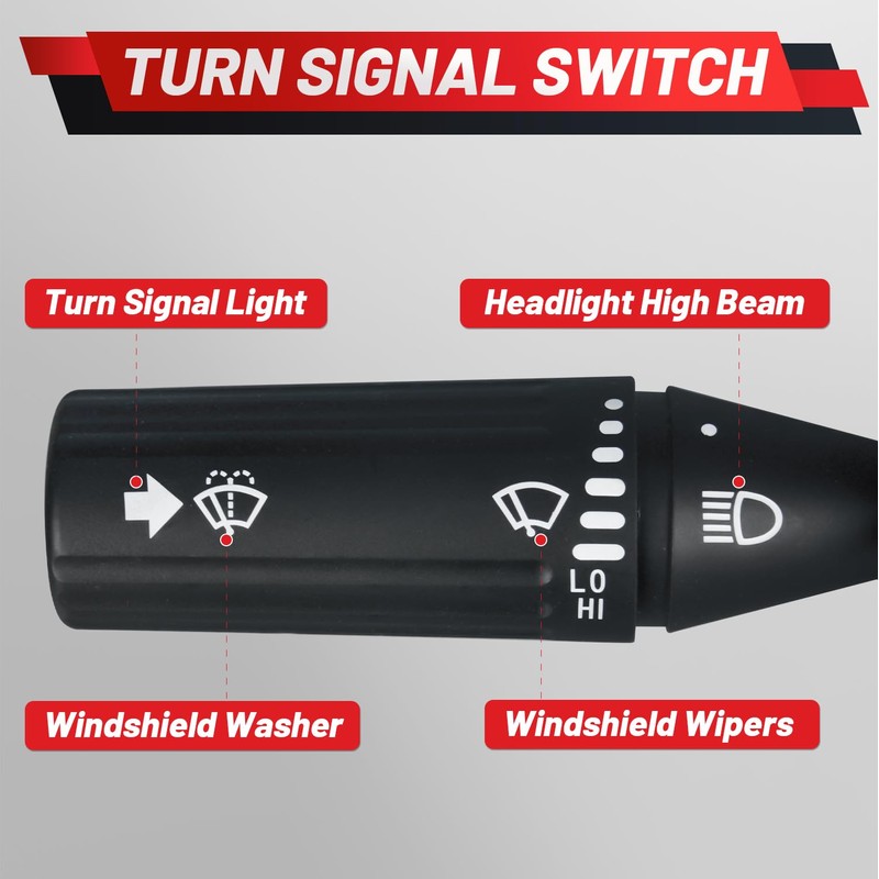 Upgraded Turn Signal Switch Windshield Wiper Switch Compatible with Freightliner