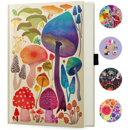 Elena Essex Lined A5 Notebook Journals for Women & Men / 160 Pages / College Ruled / Thick 160 Gsm Paper / Hardcover Journals for Women / Journals for Writing / Flowers, Dogs, Animals, Moths and Mushrooms (Woodland Magic)
