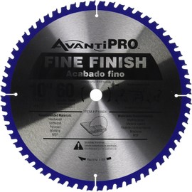 AvantiPro Fine Finish Saw Blades with Carbide-Tipped Teeth, Thin Kerf Design - Ideal for Precision Cutting for DIYers and Professionals - 10", 60-Tooth - P1060X