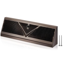 Yaocom 1 Pack 18 Inch Baseboard Register Duct Opening Size Vent Covers for Home Floor Wall Baseboard Vent Covers Supply Floor Baseboard Diffuser, Oil Rubbed Bronze