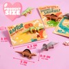 JOYIN 28 Pack Valentines Day Pullable Dinosaur Toys with Greeting
