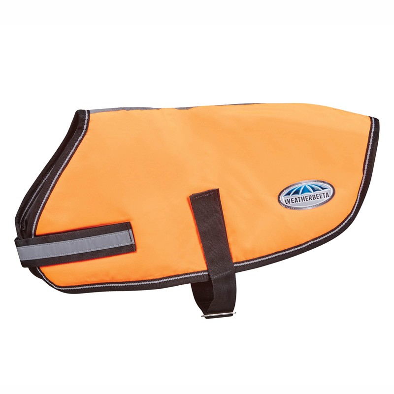 WeatherBeeta ComFiTec Reflective Parka 300D Dog Coat, Orange, 26"