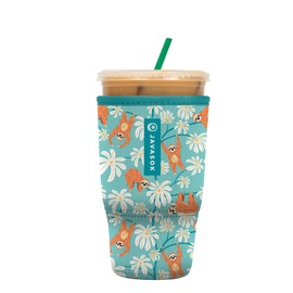 Sok It Java Sok Iced Coffee & Cold Soda Insulated Neoprene Cup Sleeve (Slothing Around, Large: 30-32oz)
