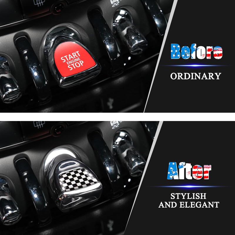 TOMALL Push Start Button Cover Compatible with Mini Cooper F56