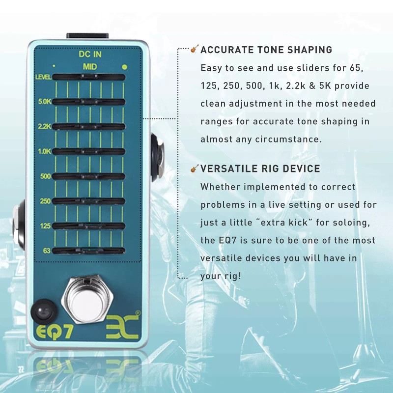 EX 7 Band EQ Equalizer Mini Guitar Pedal Mini EQ7