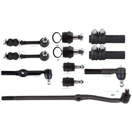 OCPTY - New 11-Piece fit for 1994-1997 for Dodge Ram 1500 4WD 4x4-4 Front Lower Upper Ball Joint 2 Outer 1 Inner Tie Rod End At Pitman Arm 2 Adjusting Sleeve 2 Sway Bar End links