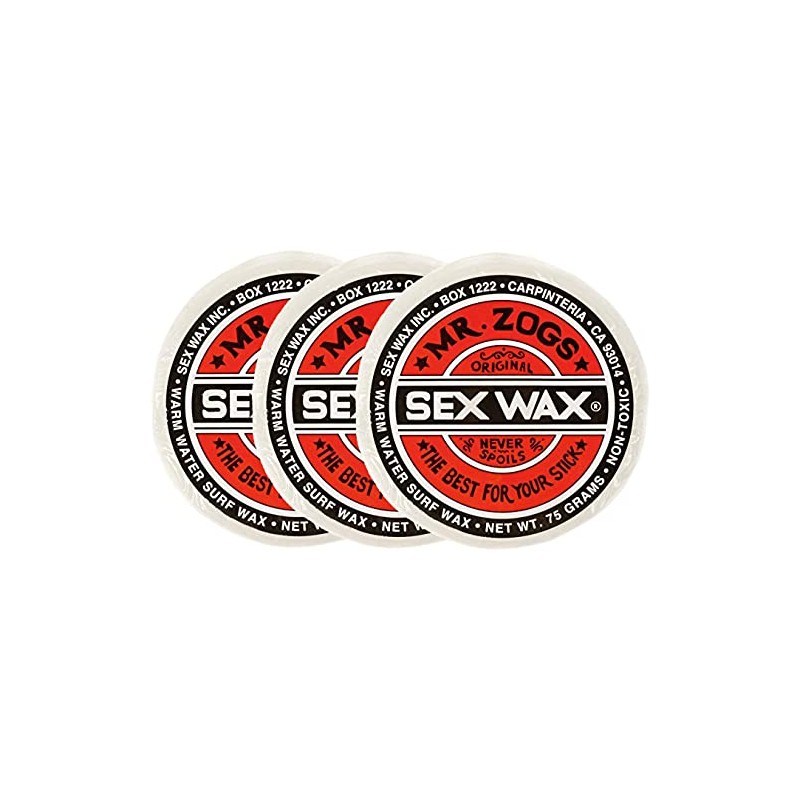 SEXWAX Classic Red Label Wax, For Surfing, Set of 3,
