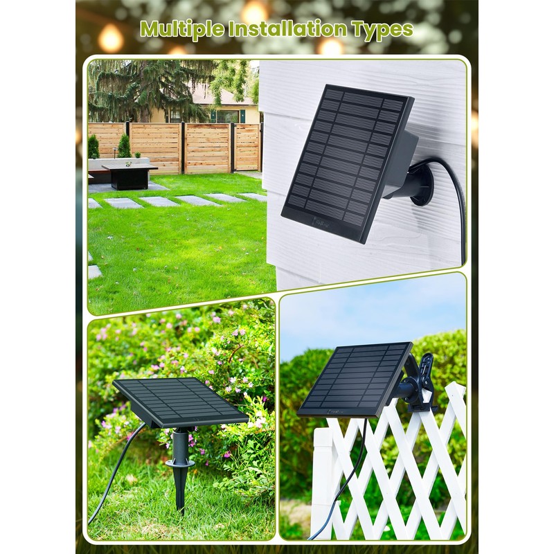 Brightown 58FT Solar String Lights Outdoor with Remote Cable Ties