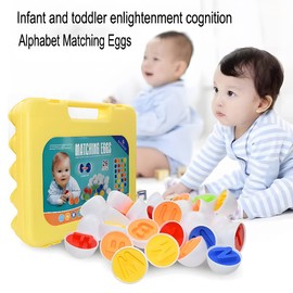 J-hong Letters Matching Eggs 26PCS ABC Alphabet Easter Eggs - Educational Color & Shape Recognition Sortere Skills Study Toys, Learning Toy Gift for Toddler 1 2 3 Year Old