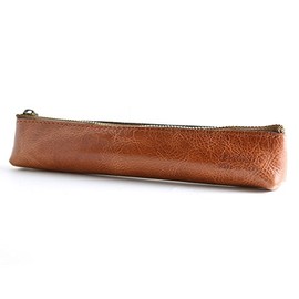Endmark Pencil Case, Leather, Stylish, Slim, Pencil Case, Made in Japan, Light Brown