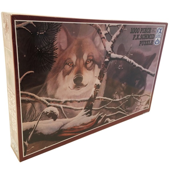 F.X. Schmid Puzzle 1000 Piece - "Eyes in the Mist" Wolf Puzzle