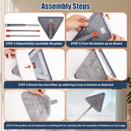 NexaGlow Foldable Triangular Wall Mop