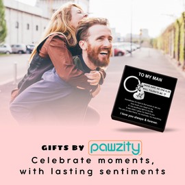 Gifts for Him - Anniversary, Birthday, Valentines Day Gifts for Him, Men, Boyfriend, Bf, Husband - Romantic Love Keychain for Men - Drive Keychain Accessories for Men - Key Chains Men for Car Keys