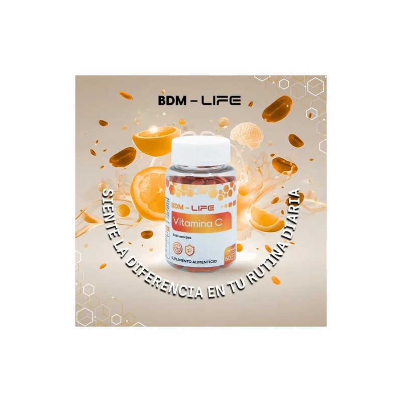 2x1 Vitamina C Suplemento Alimenticio Bdm Lab Sabor Sin Sabor
