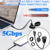 QIANRENON 2-in-1 USB3.0 to USB3.0 & USB C Threaded Fixed