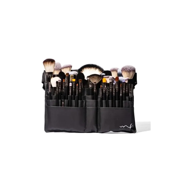Set Brochas Maquillaje 39 Piezas MF Cosmetics Negro Con Estuche
